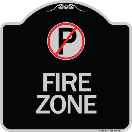 Signmission No Parking Symbol Heavy-Gauge Aluminum Architectural Sign, 18" x 18", BS-1818-24653 A-DES-BS-1818-24653